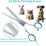 Oillase 5 in 1 Premium Dog Grooming Scissors, Professional Dog Scissors for Grooming with Safety Round Tips, Stainless Steel Thinning Shears, Pet Cat Shears for Grooming Kit - Image 6