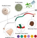 Cat Toys, 3Pack Catnip Toy for Kitten Cats Treat Silvervine Rope for Cleaning Teeth Chew Stick for Indoor Cats Kitty Feather Interactive Ropes for Self Play - Image 4