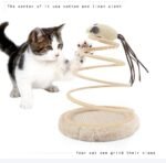 Andiker Interactive Cat Toy, Exercise Plush Mouse with Spiral Spring, Indoor Portable Toy for All Breed Sizes - Image 4