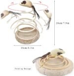 Andiker Interactive Cat Toy, Exercise Plush Mouse with Spiral Spring, Indoor Portable Toy for All Breed Sizes - Image 7