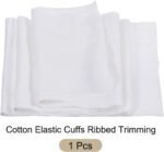 8" x 39" Elastic Cuffs Ribbed Trims for Sewing Cotton Fabric Knitted Ribbed Stretch Band, [for Cuffs, Waistband, Collar] - White - Image 6