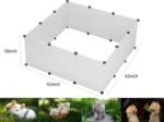 Pet Playpen for Puppy - Plastic Yard Fence Tent for Small Animals,Rabbits Puppy Kennel Cage,Portable Large Space with Transparent White 12 Panels - Image 3