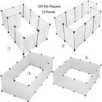 Pet Playpen for Puppy - Plastic Yard Fence Tent for Small Animals,Rabbits Puppy Kennel Cage,Portable Large Space with Transparent White 12 Panels - Image 6