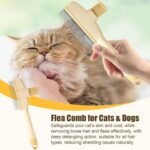 Cat Flea Comb | Hair Removal Comb Flea Brush for Cat - Gentle Tick Remover Tool Pet Supplies, Ergonomic Cleaning Tools for Thick Long Hair Kitten Puppy - Image 8