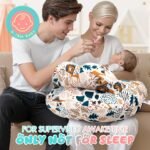Nursing Pillow for Breastfeeding - Ergonomic Comfort & Support Baby Pillow for Bottle Feeding and Breastfeeding, Easier and Healthier Nursing, Firm Fiber Fill, with Removable Cover (Lion) - Image 6