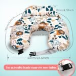 Nursing Pillow for Breastfeeding - Ergonomic Comfort & Support Baby Pillow for Bottle Feeding and Breastfeeding, Easier and Healthier Nursing, Firm Fiber Fill, with Removable Cover (Lion) - Image 8