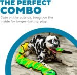 Outward Hound Durablez Tough Plush Squeaky Dog Toy, Snake, Green, XXL - Image 3