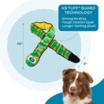 Outward Hound Durablez Tough Plush Squeaky Dog Toy, Snake, Green, XXL - Image 4