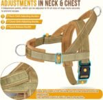 Lukovee No Pull Dog Harness & Leash Set - Heavy Duty Dog Vest Harness with Soft Padded for Medium Large Dogs, Adjustable Reflective Tactical Pet Harness for Easy Walk and Training (XL, Yellow) - Image 4
