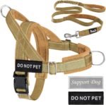 Lukovee No Pull Dog Harness & Leash Set - Heavy Duty Dog Vest Harness with Soft Padded for Medium Large Dogs, Adjustable Reflective Tactical Pet Harness for Easy Walk and Training (XL, Yellow) - Image 10