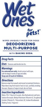 Wet Ones for Pets Deodorizing Multipurpose Dog Wipes with Baking Soda, Tropical Splash Scent - Desmellizing Wipes for Dogs in Canister, 50 Count - Image 8