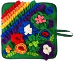 Dog Snuffle Toy Enrichment Treat Dispensing Chew Soft Rainbow Mat for Dogs Encouraging Foraging Skill Dog Slow Feeder Puzzle - Image 4