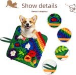 Dog Snuffle Toy Enrichment Treat Dispensing Chew Soft Rainbow Mat for Dogs Encouraging Foraging Skill Dog Slow Feeder Puzzle - Image 7