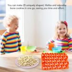 Mini Dog Bone Cookie Cutter 25 Cavity Plastic Bone Biscuit Cutter Cute Non Stick Cookie Cutter Set for Tiny Treats,Bone Shaped Foods, Cookies - Image 7