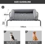 Large Elevated Cooling Dog Bed, Raised Dog Cot Beds for Large Dogs, Elevated Outdoor Pet Cot, Chew Proof Portable Cooling Pet Cot with Skid-Resistant Feet and Breathable Mesh - Image 3