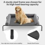 Large Elevated Cooling Dog Bed, Raised Dog Cot Beds for Large Dogs, Elevated Outdoor Pet Cot, Chew Proof Portable Cooling Pet Cot with Skid-Resistant Feet and Breathable Mesh - Image 7