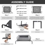 Large Elevated Cooling Dog Bed, Raised Dog Cot Beds for Large Dogs, Elevated Outdoor Pet Cot, Chew Proof Portable Cooling Pet Cot with Skid-Resistant Feet and Breathable Mesh - Image 8