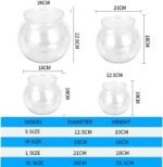 Mini Fish Tank,Classic Drum Style Fish Bowl Transparent Plastic Round Bowl Aquarium 360° View of Aquarium Centerpiece or Terrarium(Mini) - Image 7