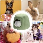 Cat Beds for Indoor Cats,Winter Cat Caves for Indoor Cats - 2-in-1 Pet Nest Villa Tent, Small Pets House with Removable Cushion Pad, Semi-Closed Design - Image 4