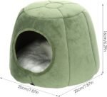 Cat Beds for Indoor Cats,Winter Cat Caves for Indoor Cats - 2-in-1 Pet Nest Villa Tent, Small Pets House with Removable Cushion Pad, Semi-Closed Design - Image 5