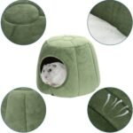 Cat Beds for Indoor Cats,Winter Cat Caves for Indoor Cats - 2-in-1 Pet Nest Villa Tent, Small Pets House with Removable Cushion Pad, Semi-Closed Design - Image 6