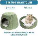 Cat Beds for Indoor Cats,Winter Cat Caves for Indoor Cats - 2-in-1 Pet Nest Villa Tent, Small Pets House with Removable Cushion Pad, Semi-Closed Design - Image 8