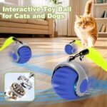 2 Pack Interactive Cat Toy Balls for Indoor Cats, Speedy Tail 3.0 Cat Toy, Two Speed Smart Automatic Activate Cat Toy Moving Ball with Tail for Bored Indoor Adult Cats (Orange + Blue) - Image 9