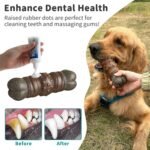 Dog Toys for Aggressive Chewers, Indestructible Squeaky Chew Toy to Keep Them Busy, Tough Nylon & Rubber Pitbull Bones for Training and Teeth Cleaning, Reduce Boredom for Medium Large Breed - Image 5