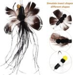 7Pcs Toys Cat Wand Replacement Insect Feather Toys Cat Wand Attachments Toy Wand Refills with Bell Interactive Toy Cat Teaser The Feather Cat Toys for Playing Catcher and Exercising - Image 4