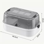 Hamster Cage Hamster cage Transparent Panoramic Small pet Specific Feeding Box(Gray) - Image 3