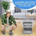 Cat Litter Box Tray Compatible with Petsafe Scoop-Free- Odor & Stain-Resistant, Easy Disassembly - Includes Free Scoop for Cat Litter Boxes Plastic - Image 5