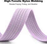 Plutus Pet Heavy Duty Dog Leash with Lockable Aluminum Carabiner, 4/6 Feet Long, Double-Sided Reflective Nylon, Padded Handle, for Puppy, Small, Medium and Large Dogs (Lilac Purple, 2.5 x 120cm) - Image 6