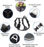 Plutus Pet No Pull Dog Harness, Reflective Adjustable Dog Vest Harness with Handle, Escape Proof, Soft Padded for Small Medium Large Dogs (Black, M) - Image 3