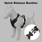 Plutus Pet No Pull Dog Harness, Reflective Adjustable Dog Vest Harness with Handle, Escape Proof, Soft Padded for Small Medium Large Dogs (Black, M) - Image 10