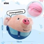 Active Moving Pet Plush Toy, Upgrade Interactive Dog Toys Talking Moving Dog Ball Toy Washable Cartoon Pig Plush (Red Pig) - Image 4