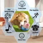 Active Moving Pet Plush Toy, Upgrade Interactive Dog Toys Talking Moving Dog Ball Toy Washable Cartoon Pig Plush (Red Pig) - Image 6