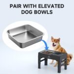 54 oz Stainless Steel Material Bowl, Perfect for Dry Kibble, Wet Food, Treats, or Water.Suitable for ELS PET Elevated Dog Bowls - Image 3