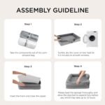 Bedsure Orthopedic Dog Beds Large Sized Dog - Washable Large Dog Cat Bed Waterproof, Comfort Dogs Couch Sofa with Washable Removable Cover, Pet Bed with Nonskid Bottom, Grey, 35" - Image 9