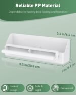 Pawfly 2 Pack Bird Feeder for Cage Hanging Plastic Feeder with Hooks Water Dispenser with Perches Bird Water Feeder for Cage Parrot Food Bowl for Parakeet Cockatiel Canary - Image 3