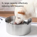 Dog Water Bowl, 101oz/3L Large Capacity No Spill Dog Water Bowl Dispenser, Fits Into Elevated Pet Feeder, Detachable Slow Water Feeder Pet Water Dispenser for Dogs Cats Pets - Image 3