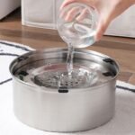 Dog Water Bowl, 101oz/3L Large Capacity No Spill Dog Water Bowl Dispenser, Fits Into Elevated Pet Feeder, Detachable Slow Water Feeder Pet Water Dispenser for Dogs Cats Pets - Image 6