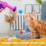 Andiker Cat Toy Balls Set, 30pcs Plush Cat Pom Pom Balls & a Plastic Cat Fetch Toy Launcher Set for Cat Catch and Fetch Interactive Cat Toy with Colorful&Soft Cat Balls (Pink+Purple 30pcs) - Image 7