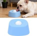 Haofy Slow Feeder Lick Bowl Spill Proof Liquid Treat Dispenser Dog Licking Ball for Bone Broth Yogurt Puree Pet Feeding Bowl (Blue) - Image 3