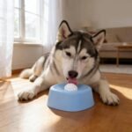 Haofy Slow Feeder Lick Bowl Spill Proof Liquid Treat Dispenser Dog Licking Ball for Bone Broth Yogurt Puree Pet Feeding Bowl (Blue) - Image 8