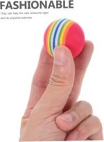 10pcs Eva Interactive Floating Rainbow Ball Cat Supplies Treat Lickable Puzzle Toy Pet Accessory - Image 7