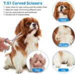 Cat Dog Grooming Scissors, Pet Grooming Scissor with Safety Round Tip, Stainless Steel Dog Cat Grooming Shears (Scissors Set) - Image 6