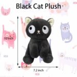 Stuffed Animal Cat,10 Inch Black Cat Plush,Soft Plush Doll Cat Plushie Cat Pillow for Boys and Girls,Children Birthday Gift - Image 5
