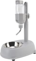 Pet Standing Water Dispenser Bowl, 500ml Cat Dog Water Bottle Stand Multifunctional Adjustable Height Pet Automatic Standing Water Feeder with Detachable Food Bowl - Image 7