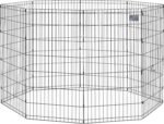 Midwest Foldable Metal Exercise Pen / Pet Playpen, Black 24"W x 48"H - Image 4