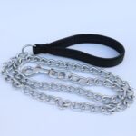 Heavy Duty Metal Dog Leash, Chew Proof Pet Leash Chain with Soft Padded Handle for Large & Medium Size Dogs, 4ft or 6ft (Black, 6FT x 3MM) - Image 7